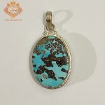 گردن آویز فیروزه نقره 925 کد (27)