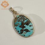گردن آویز فیروزه نقره 925 کد (27) - Image 4