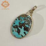 گردن آویز فیروزه نقره 925 کد (27) - Image 3