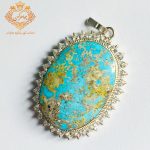 گردن آویز فیروزه نقره 925 کد (26) - Image 3