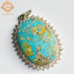 گردن آویز فیروزه نقره 925 کد (26) - Image 4